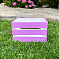 Ящик декоративный деревянный для хранения и цветов "Джусино" д. 22см, ш. 20см, в. 13см. (лиловый)