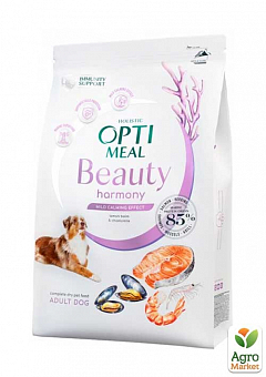 Сухой беззерновой полнорационный корм для взрослых собак Optimeal Beauty Harmony на основе морепродуктов 10 кг (3673860)2
