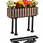 Горшок для цветов балконный с подставкой на ножках Akasya 11 л белый (10601) купить