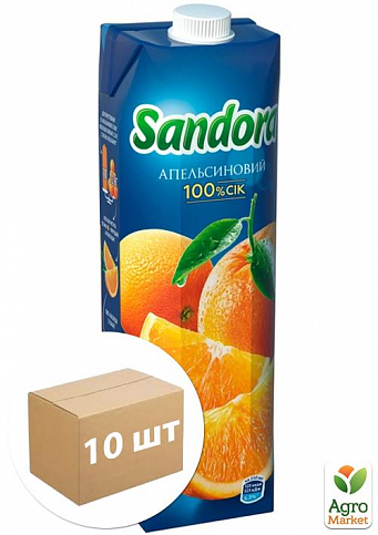 Сік апельсиновий ТМ "Sandora" 0.95л упаковка 10шт