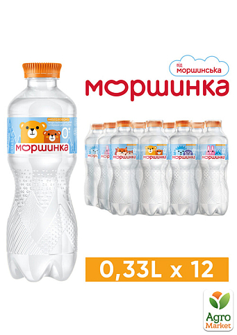Мінеральна вода Моршинка для дітей негазована 0,33л (упаковка 12 шт)
