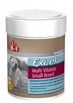 8in1 Europe Multi Vitamin Витаминный комплекс для собак мелких пород, 70 табл.  80 г (1093722)2