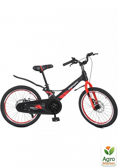 Велосипед детский PROF1 20д. Hunter,SKD85,магн.рама,звонок,диск.тормоза,поднож.,черно-красный. (LMG20235) 2