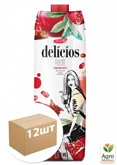 Нектар Гранатовий із цукром ТМ "Delicios" 1л упаковка 12 шт1