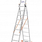 Лестница алюминиевая 3-х секционная BLUETOOLS (3х9 ступенек) (160-9309) купить