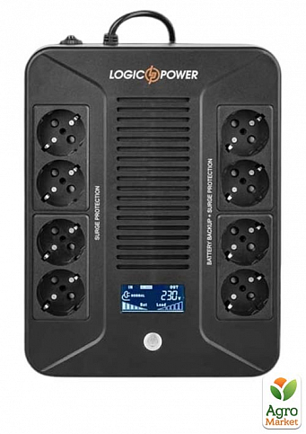 ДБЖ лінійно-інтерактивний LogicPower LP 800VA-8PS 480Вт (16161)