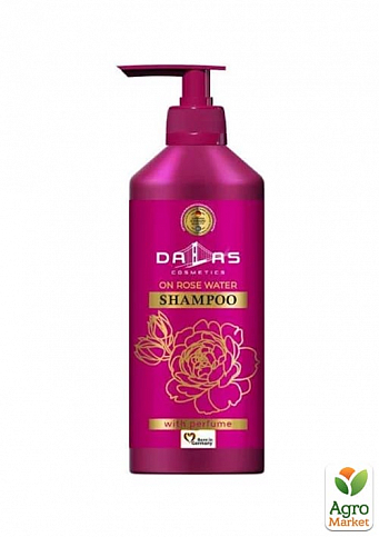 DALAS Шампунь для зміцнення та зростання волосся на рожевій воді 1000 г