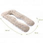 Подушка П-образная для беременных и отдыха стеганная ТМ IDEIA 140х75х20 см светло-серый/белый 8-33724*001