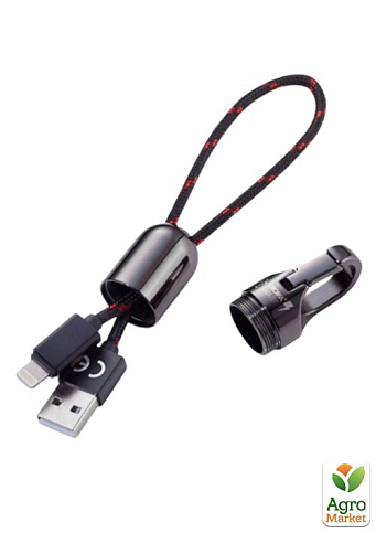 Кабель Troika зарядка + карабін, USB (CBL26/GM) - фото 2