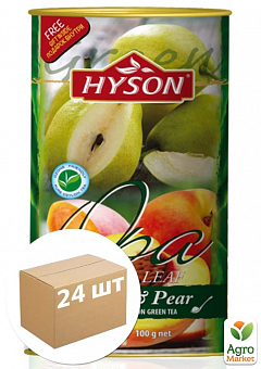 Чай зелений (Персик/груша) ТМ "Хайсон" 100г упаковка 24шт1