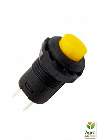 Кнопка Lemanso LSW33 круглая жёлтая с фикс. ON-OFF / DS-228 1A 250VAC  (12062)