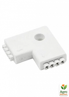 Соединитель L для LED ленты RGB Lemanso пластик два гнезда / LMA9436 (936106)2