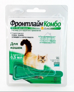 Средства от блох и клещей Фронтлайн Комбо монопипетка от блох и клещей для котов   1 г (0275530)1