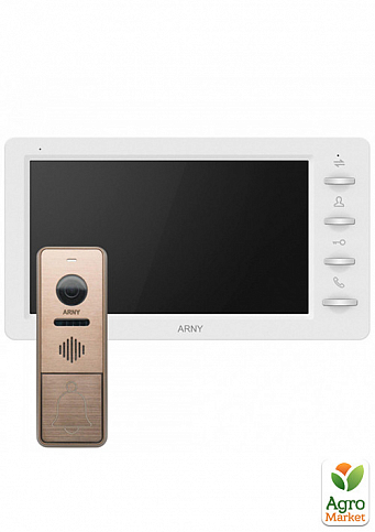 Комплект видеодомофона Arny AVD-7842 белый + бронза