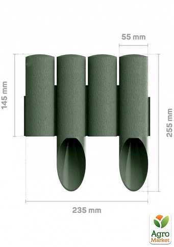 Газонное ограждение 3 элемента MAXI зеленое 2,1м Cellfast (34-012) - фото 2