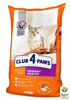 Сухой корм Клуб 4 Лапы Премиум  для взрослых кошек поддержка здоровья мочеиспускательной системы 14 кг (3044100)1