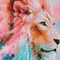 Алмазна мозаїка - Рожевий Лев Ідейка AMO7454