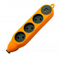 Колодка "Апельсин" 3 гнезда 10A/250V, 2USB 2.1A, без заземл. Lemanso / LMK75005 Макс.2500Вт оранжевый (752005)