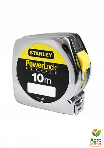 Рулетка вимірювальна STANLEY "Powerlock®", 10мх25мм, в пластмасовому корпусі. 0-33-442 ТМ STANLEY