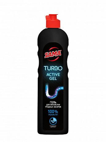 Гель для прочистки сложных засоров TURBO ТМ "SAMA" 500 г