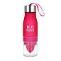 Бутылка для воды и напитков H2O Water Bottle с соковыжималкой 650 мл розовая SKL11-187051 цена