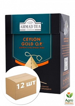 Чай Оранж Пеко (листовий) в пірамідках Ahmad 20х2г упаковка 12шт2