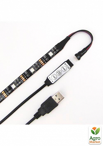 LS708 стрічка RGB з USB та мініконтролером/ SANAN LED-RL 30SMD(5050)/m 7.2W/m 5V 0.5 м IP65 (32229) - фото 2