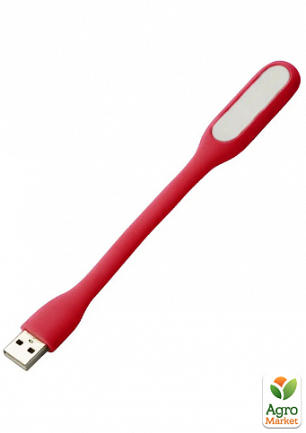 Фонарик-лампа для ноутбука и повербанка гибкая USB Led Light красный