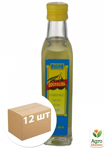 Олія оливкова (Extra Light) скло ТМ "Куполіва" 250 мл упаковка 12шт