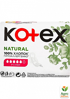 Kotex жіночі гігієнічні прокладки Natural Super, 7 шт2