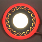 LED панель Lemanso  LM534 "Завитки" круг  3+3W красная подсв. 350Lm 4500K 85-265V (331620)
