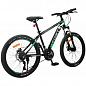Велосипед FORTE FIGHTER размер рамы 13" размер колес 24" дюйма черно-зеленый (117101) купить