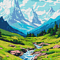 Алмазна мозаїка - Літо в горах AMO7812