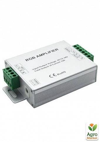 Підсилювач RGB сигналу LEMANSO для св/стрічки DC12V-24V 144W-288W алюм. корпус / LM9501 (939001)