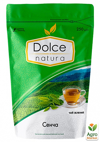 Чай Сенча (зеленый листовой) ТМ "Dolce Natura" 250г упаковка 6шт - фото 2