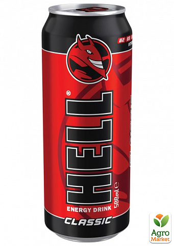 Энергетический напиток ТМ "Hell" Classic 0.5 л упаковка 12 шт - фото 2