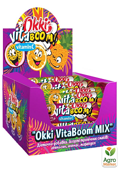 Дієтична добавка асорті тропічних смаків "Okki VitaBoom MIX" 30г x 24 2