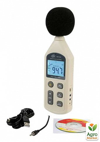 Вимірювач рівня шуму (шумомір), фільтр А/С, USB BENETECH GM1356 - фото 2