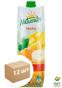Соковый напиток "Тропические фрукты" ТМ "Naturalis" 1л упаковка 12 шт1