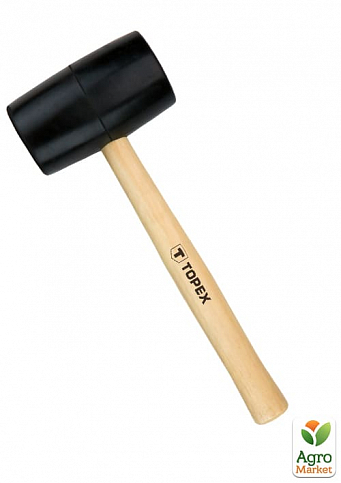 Киянка резиновая Ш 58 мм, 450 г, деревянная ручка ТМ TOPEX Арт.02A344