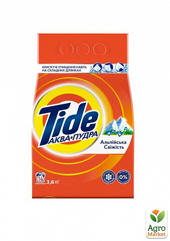 TIDE пральний порошок Аква-Пудра Альпійська свіжість 3,6 кг