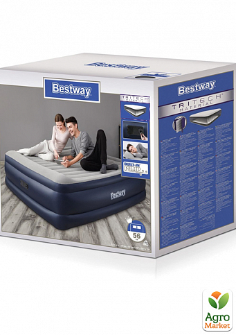 Надувне ліжко, вбудований електронасос, двомісне ТМ "Bestway" (67692) - фото 2