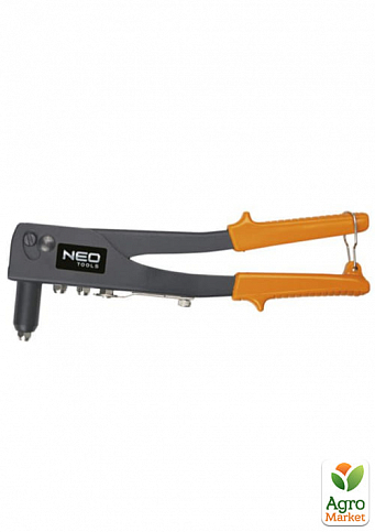 Заклепочник для заклепок стальных и алюминиевых 2.4, 3.2, 4.0, 4.8 мм ТМ NEO Tools 18-101