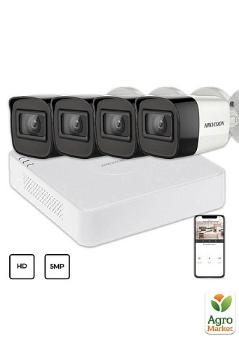 Комплект видеонаблюдения Hikvision HD KIT 4x5MP OUTDOOR
