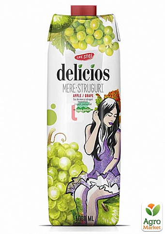 Сок Яблочно-виноградный ТМ "Delicios" 1л