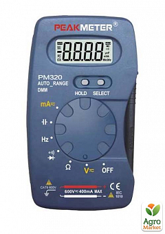 Цифровой карманный мультиметр с функцией измерения ёмкости и частоты PROTESTER PM3201