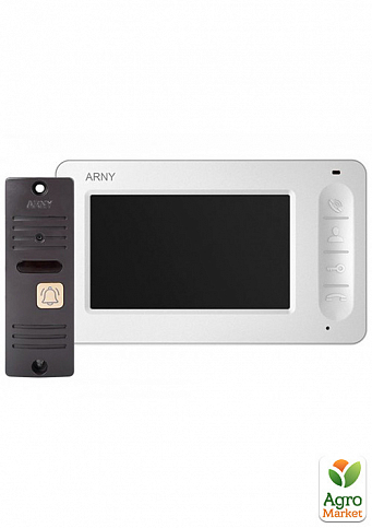 Комплект відеодомофону Arny AVD-4005 white + brown v.2