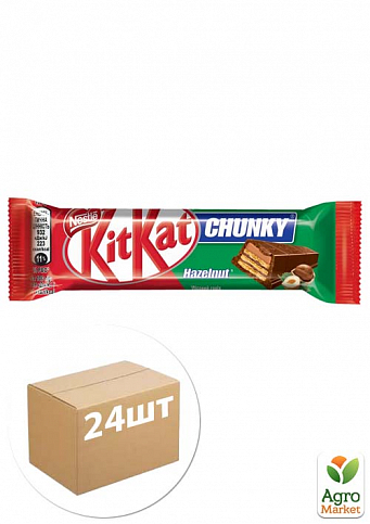 Вафли (Chunky) лесной орех ТМ "Kit-Kаt" 42г упаковка 24 шт