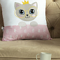 Подушка декоративная Кошечка ТM PAPAELLA 45х45 см белый/корона розовая 8-32661*001 цена