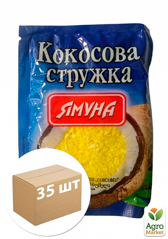 Кокосовая стружка жёлтая ТМ "Ямуна" 25г упаковка 35шт